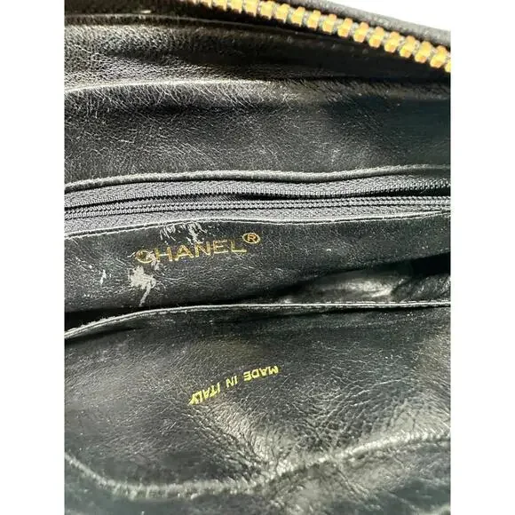 Authentic Chanel Matelassé Fringed Suede Shoulder Bag - Picture 9 of 11